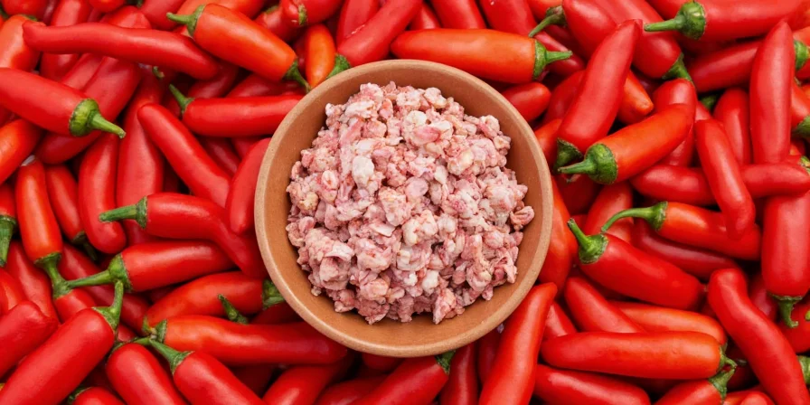 Jar of paprika on a kitchen counter