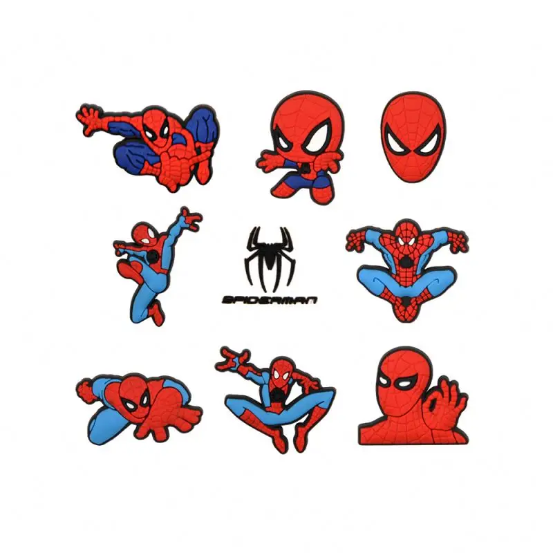 

2022 new custom PVC croc charms spider Shoe Charms Accessories for PVC cute style Kid's X-mas Gift, As pictures or oem