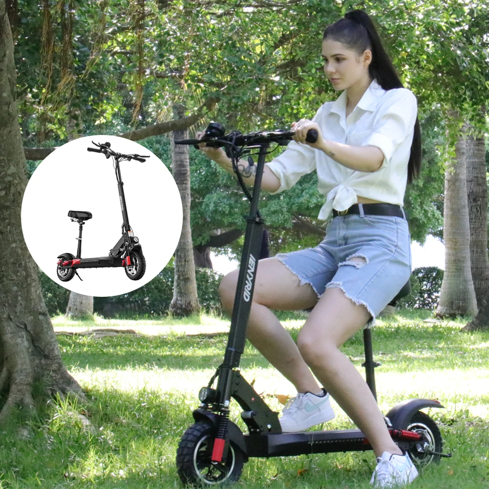 

Eu Warehouse Motor E Scooter DropShipping With Seat iENYRID M4 Pro Mobility Fat Tire Adult Fast Self-Balancing Electric Scooter, Black+red