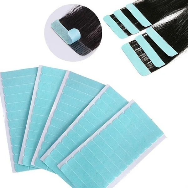 

5 Sheets 60pcs Skin Tape in Hair Extension Tools Double-Sided adhesive tape for hair extension replace