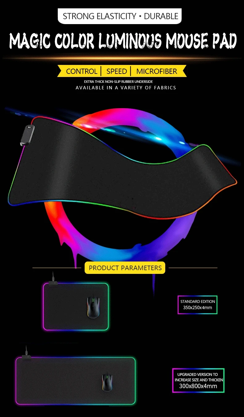 product-Tigerwings-quanbao rgb mouse pad OEM gaming mousepad Wireless charging mouse pads large-img