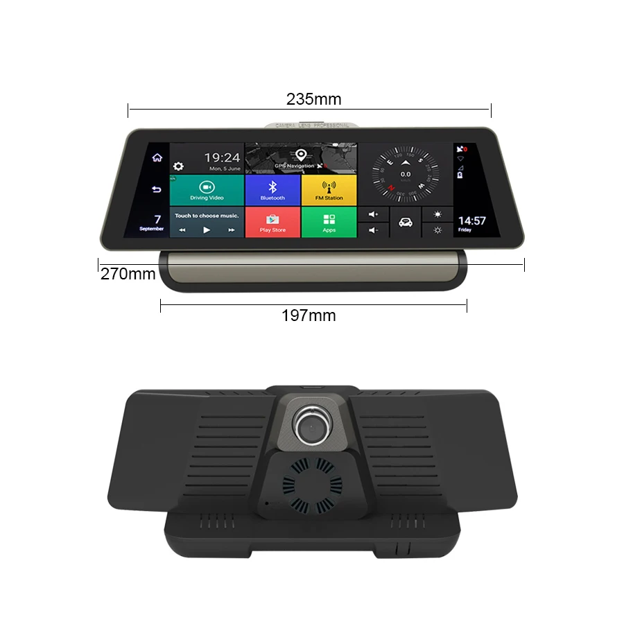 
10' IPS ADAS 4G Android Car DVR Camera car GPS navigation Dash Cam full HD 1080P Car Video Rear View Mirror night vision 