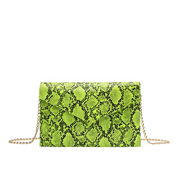 

Elegant Snakeskin Print Leather Elegant Cosmetic bag Envelope bag Clutch Feminina Crossbody Bag, 2 colours