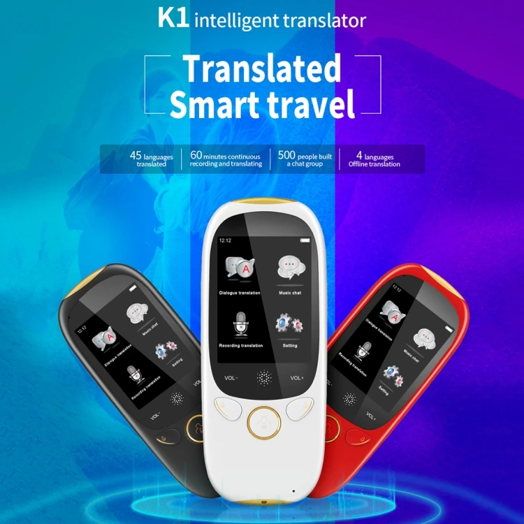 

2021 free product smart Translator Business Travel AI Translation Machine 512MB+4GB 45 Languages Translator