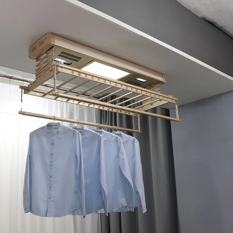 

50% off Multifunction Electric Automatic laundry lifting rack Folding Clothes Drying Hanger Dryer Rack