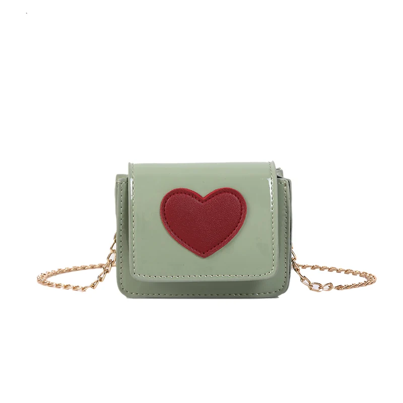 

High Quality PU Leather Heart Pattern Mini Crossbody Bag Casual Messenger Bag Mini Shoulder Bag