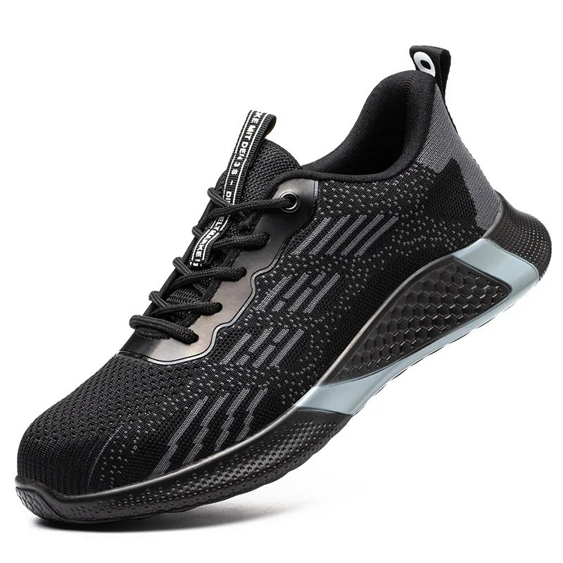 

Hot sale Non-slip Smash-resistant, puncture-resistant, indestructible Men's breathable work shoes safety shoes, Black blue orange