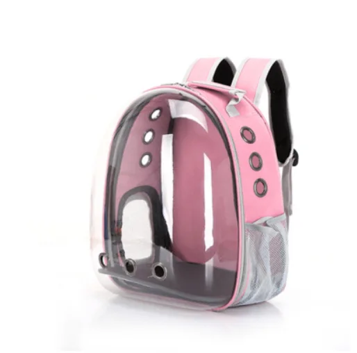 

2021 New outdoor light transparent breathable pet backpack wholesale shopping and date backpacks, Multi colors