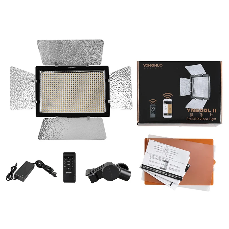 

YONGNUO YN600L II LED Video Studio Light 3200K 5500K Color Temperature Adjustable Brightness for Camera Camcorder