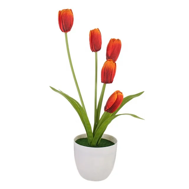 

artificial flower lifelike tulips miniature tulips used for interior decoration