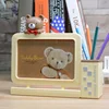 6 Inches Ornament Cartoon Kids Pen Holder Desk Organizer Teddy Bear Photo Frame