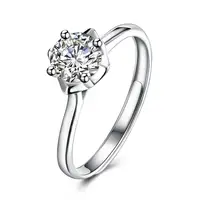 

Custom women diamond fashion ring , 925 sterling silver plated gold zircon rings