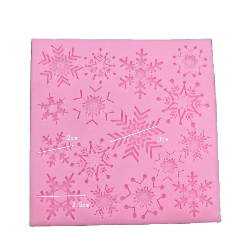 

Hot sell Snowflake handmade 3D craft decorative silicone mold, Pink