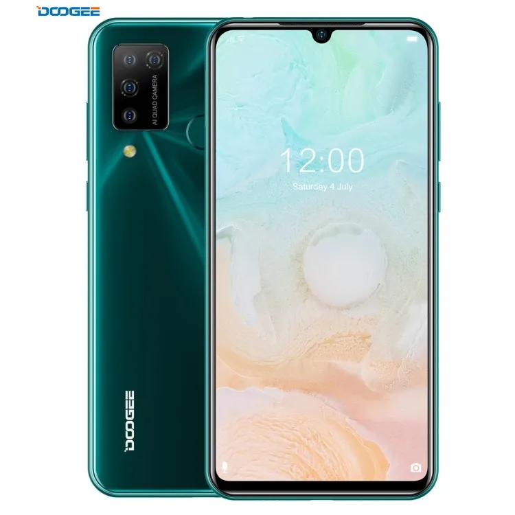 

Hot New DOOGEE N20 Pro 6GB 128GB 6.3 inch Waterdrop Notch Screen Android 10.0 MTK6771V/CA Helio P60 Octa Core 4g mobile phones, Green, purple, grey