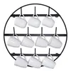 Round 3-Tier Wall Mounted Coffee Mug Rack Metal Milk Tea Cup Holder