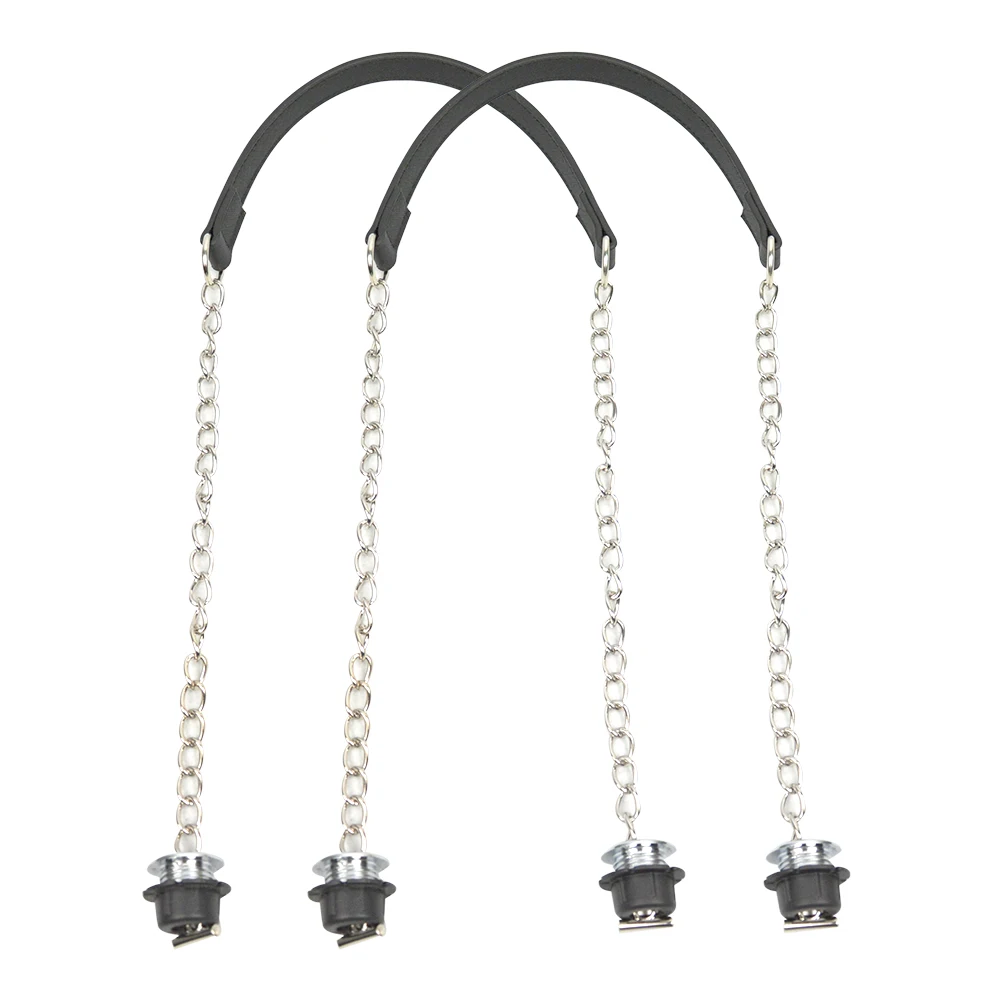 

New 1 Pair Obag Silver Long Single Thick Chain With Metal Plating Screw For O bag Handle Women bag Shoulder HandBag