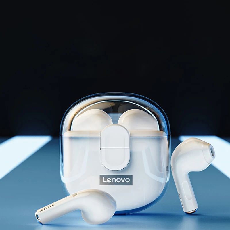 

Original Genuine Lenovo LP12 Headset ENC HIFI Bluetooth Stereo Earphone Silica Gel Type-C Fast Charging Wireless Headphone TWS, Black/white