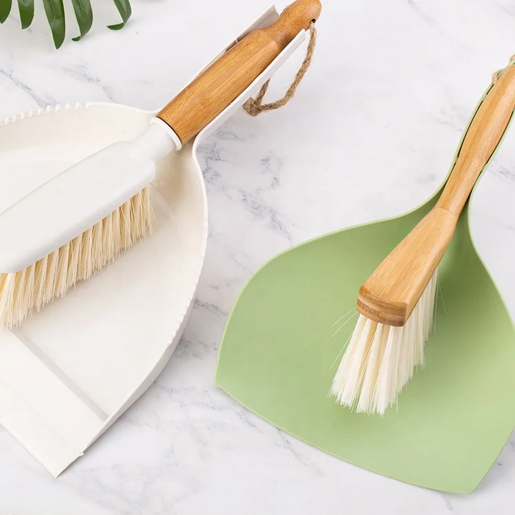 

New Design Space Saving Mini Broom And Dustpan Eco-friendly, Natural color