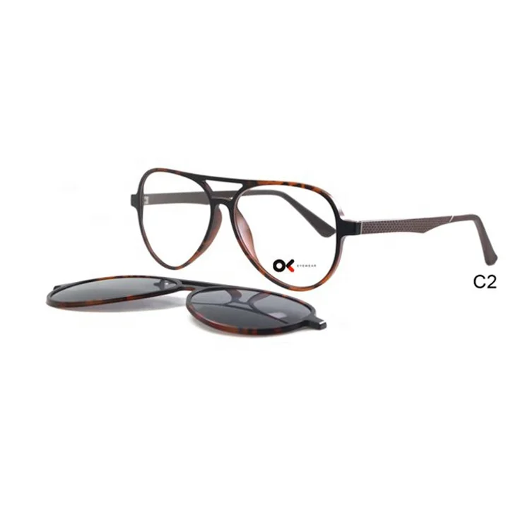 

New Design High Quality Ultem Frame Unisex Polarized Lens Sunglasses Magnetic Clip On Eyewear