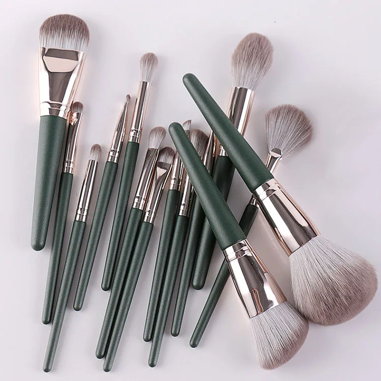 

Wholesale Professional Pincel Maquiagem Foundation Eyebrow Makeup Brushes LOW MOQ Custom Logo Private Label 14pcs Makeup Tools