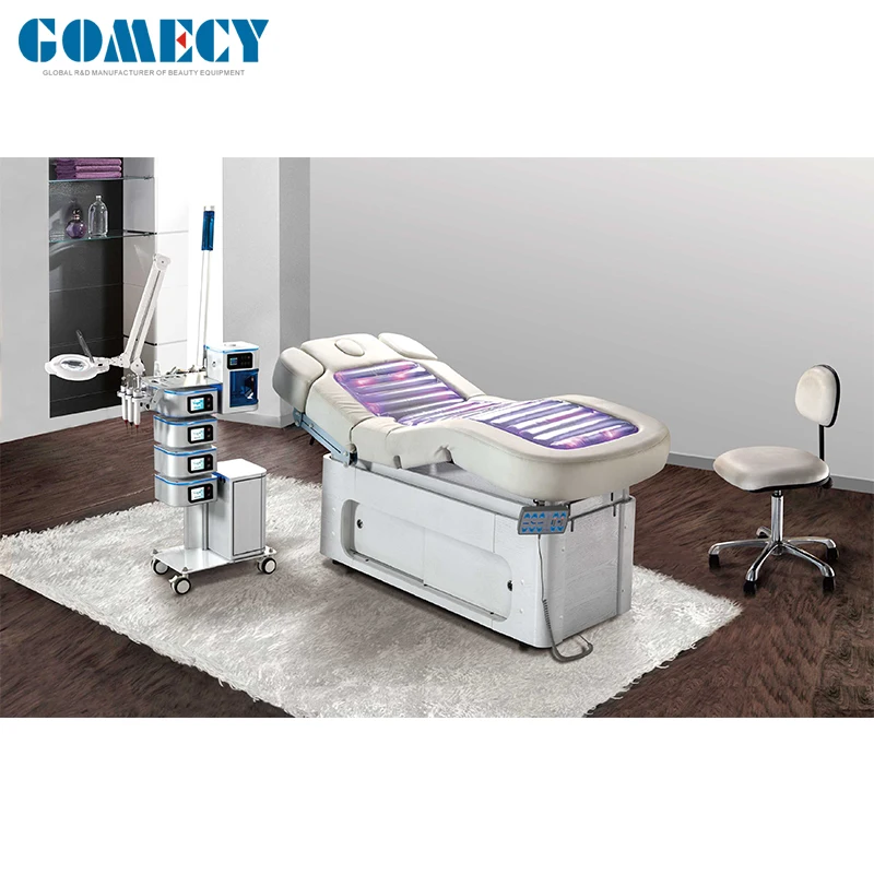 

Ultrasonic facial tightening RF rotary brush hot ozone steamer beauty spa instrument multifunctional beauty machine LED lamp