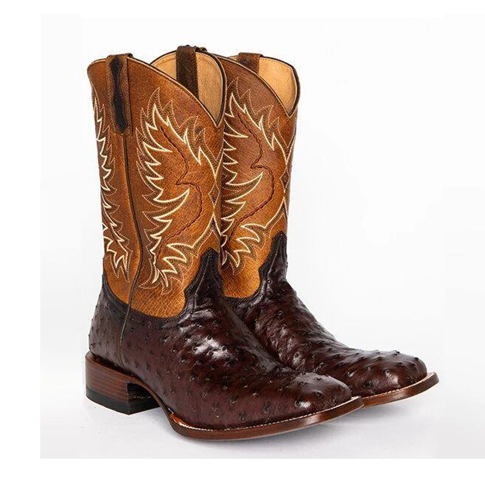 

Men's Ostrich Tobacco Exotic Boots