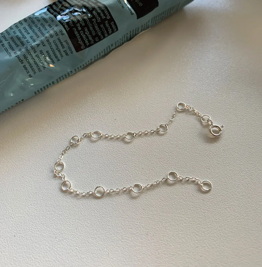 

VIANRLA 925 sterling silver dainty chain bracelet minimalist stacking chain bracelet