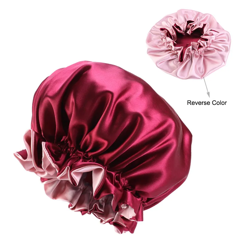 

Lovely Double Layer Reusable Shower Hat Waterproof Bathing Hat For Adult, Coloured