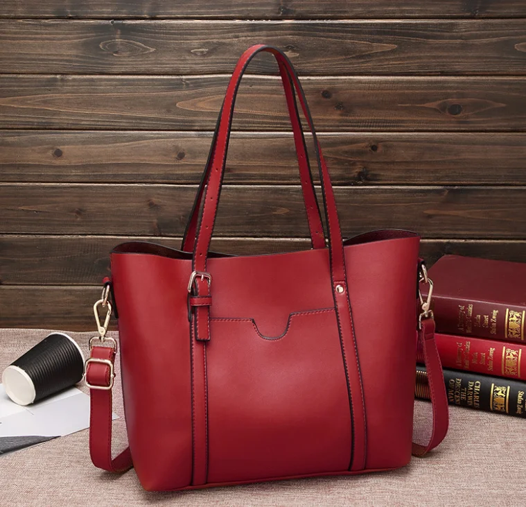 

Material Women Handbag Wholesale Factory Direct Waterproof Bags Women Tote Handbag 2021 Hot-sale Pu Leather Fashion Single Open, Customized color