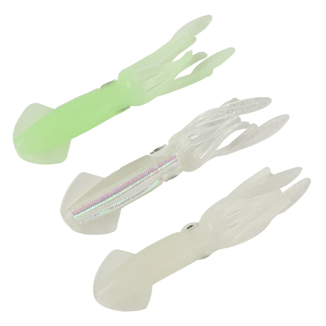 

Soft Squid Lure Squid Fishing Soft Luminous Plastic Squid Lure, Vavious colors