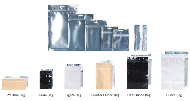 Bolso secado flor de la barrera de Bud Stand Up Herb Mylar, empaquetado de Herb Fower Dried Edible Bags del dispensario 0