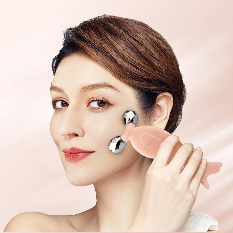 

Face Roller Rose Quartz Roller Natural zlime pink Facial Massage anti-aging roller massage and gua sha facial