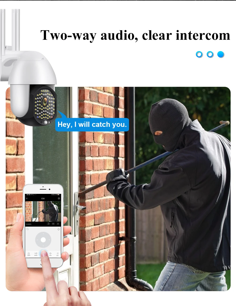 2020 latest wifi camera outdoor 68led powerful night vision with auto tracking and motion detection for home security
