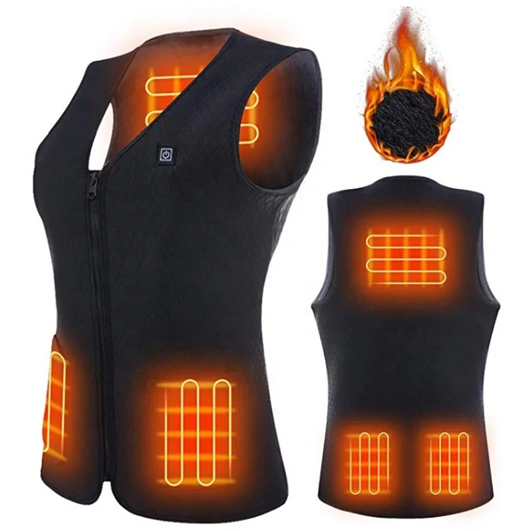 RTS USB Heated Winter Warming Neoprene Vest electrics Charging Heating Coat Jacket Vest With Three-Speed Adjust For Winter