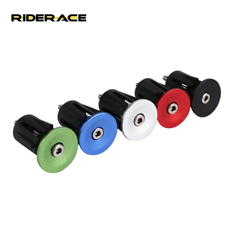 

24mm Bike Handlebar Cap Covers Bicycle Grips Aluminum Alloy Lightweight Handle Bar End Plugs Cycling Accessories, Blue/green/silver/red/black