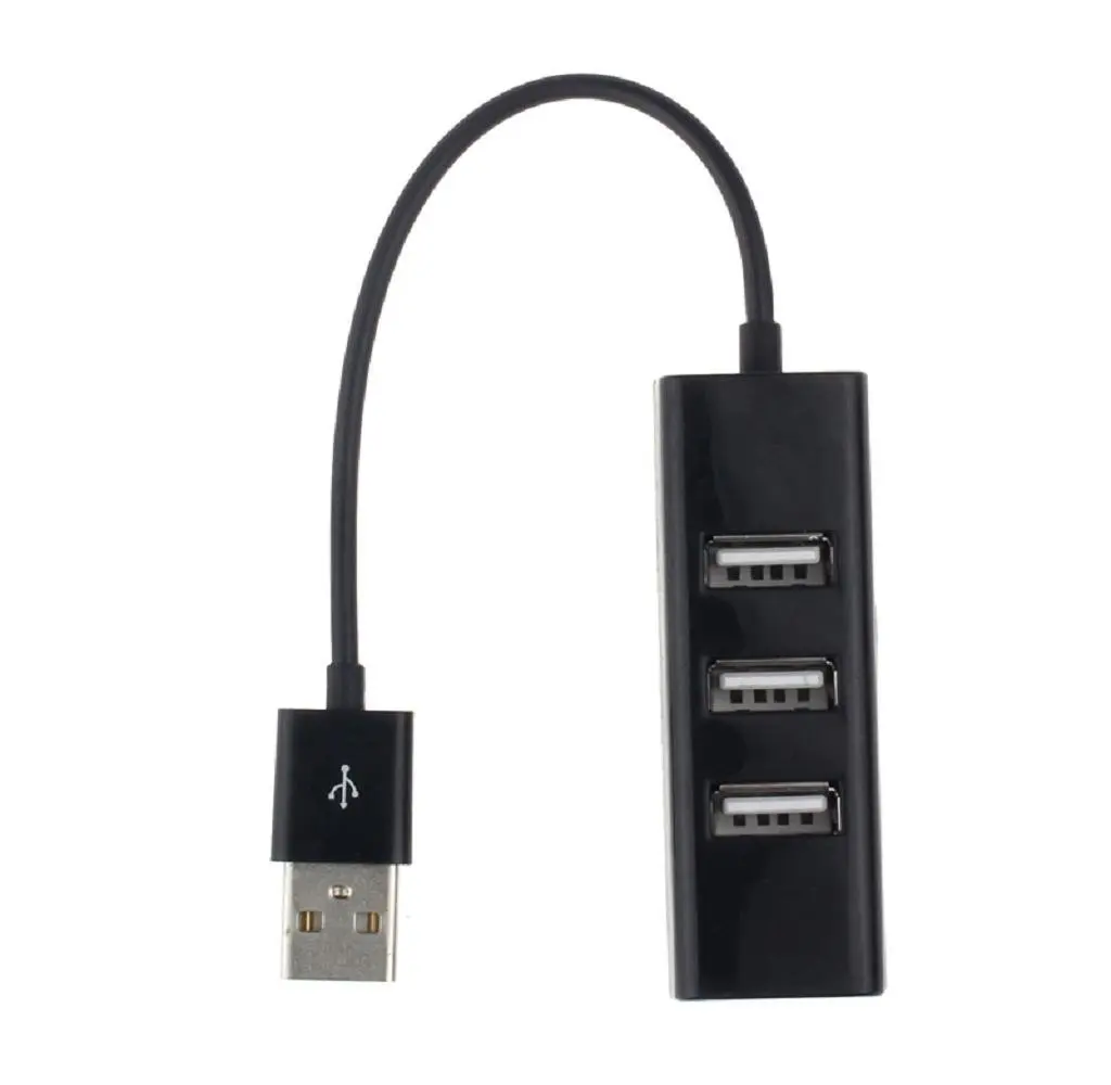 

High Quality Hi-Speed Factory Price Wholesale 4-Port USB 2.0 Splitter Hub Adapter Mini USB HUB 4port For PC Computer Laptop, Black/white