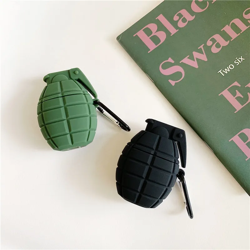 

3D Grenade For Airpods Cover Soft Silicone Rechargeable Headphone Cases for Apple Airpods 2 1