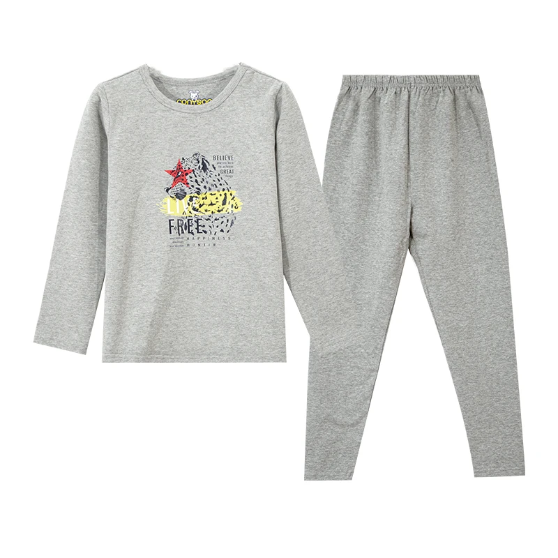 

Factory Customization 3-11Years Long Sleeve Knitted Kids Boy's Custom Sleepwear Pajama Set