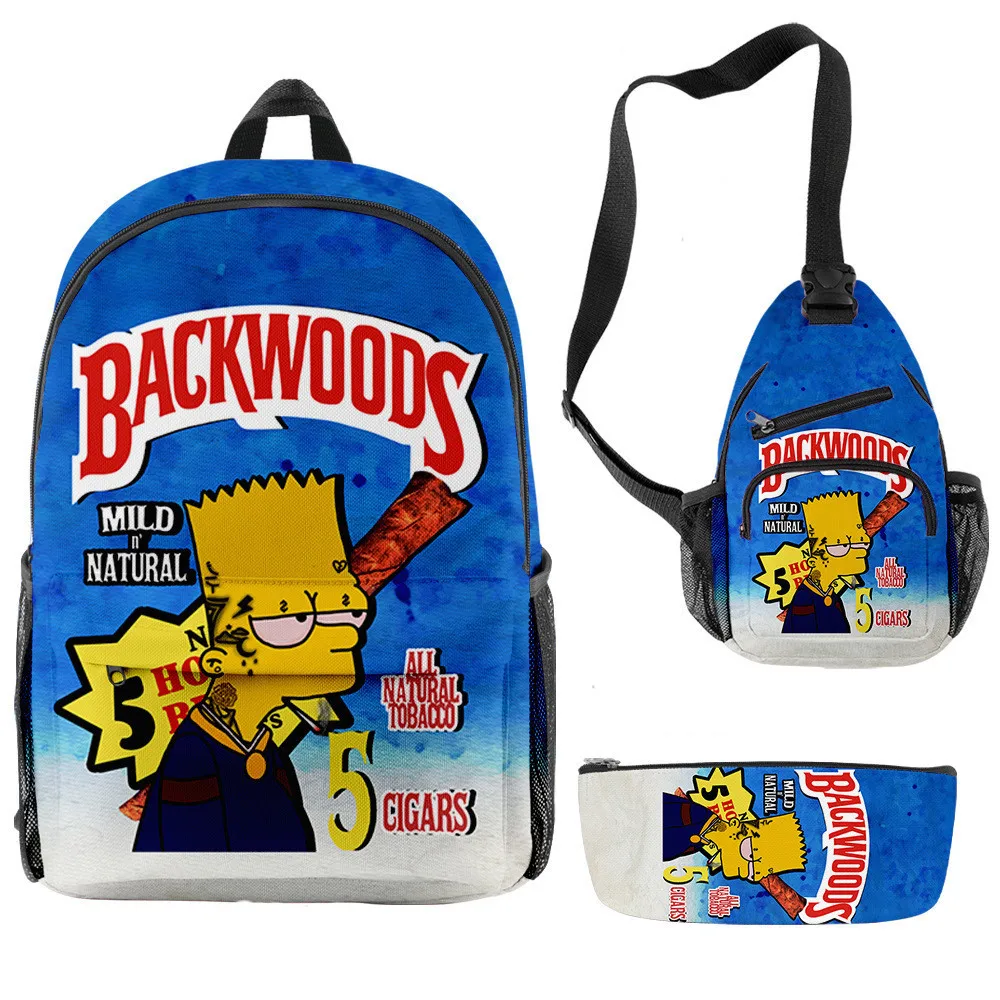 

Hot Selling Colorful Beauty 3D Printing Women Children 3 In 1 School Laptop Book Backpack Bags Set