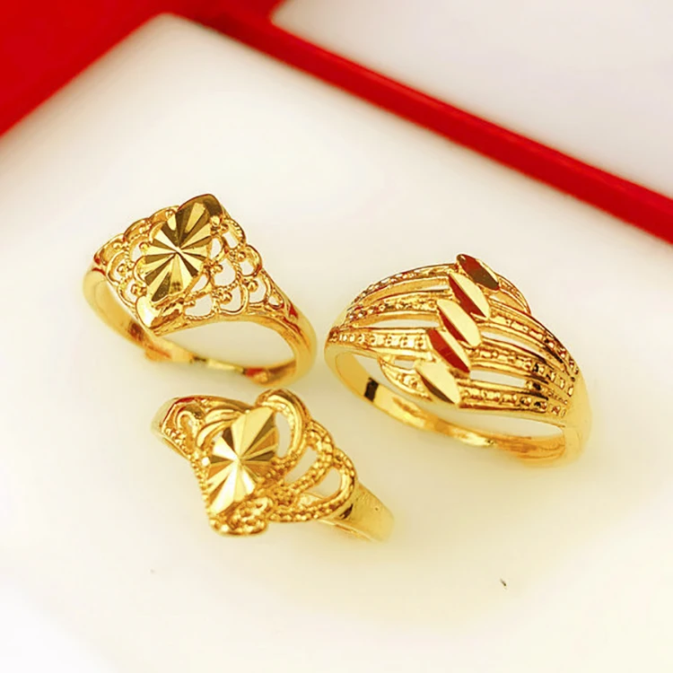 

Wholesale 14K Gold Plated Vintage Live Butterfly Ring Jewelry Flower Female Sunflower Ring Ins