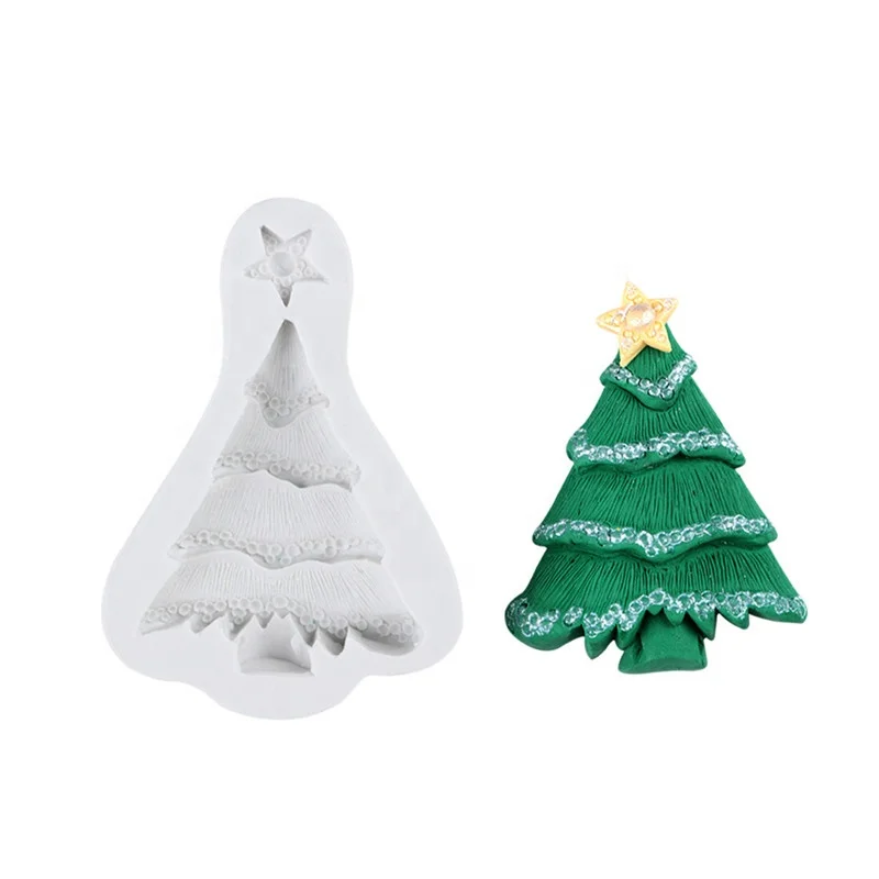 

Silicone Christmas Tree Pine Chocolate Fondant Cake Molds, White
