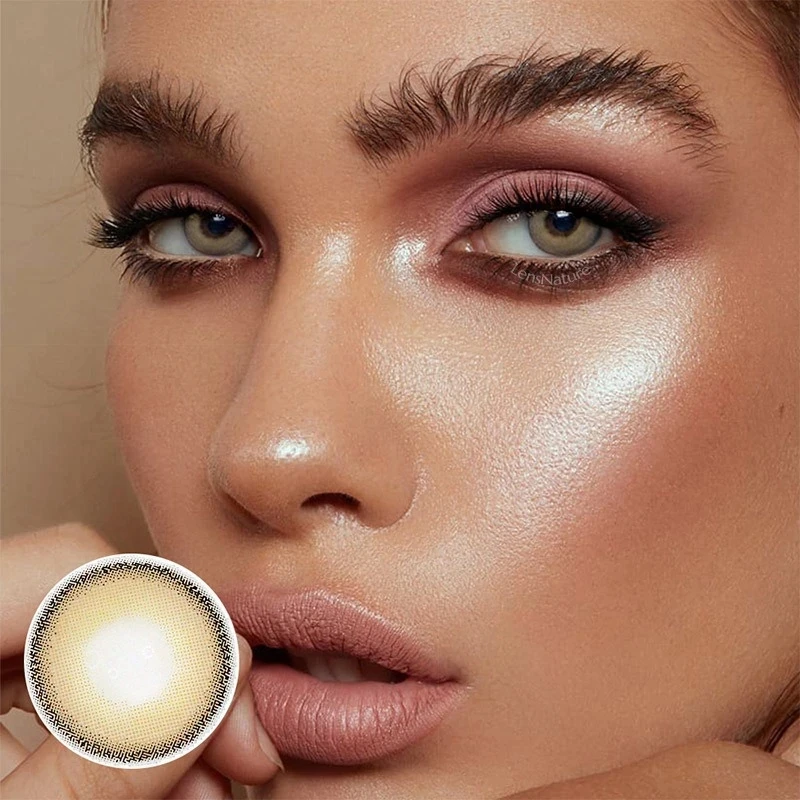 

Best selling OEM HEMA Mia cosmetic yearly disposable colored eye contact lenses cheap price