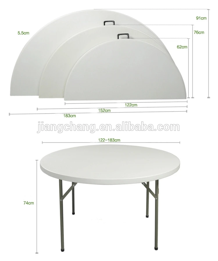 Commercial Rental Catering Folding Round Plastic Tables For Sale Jcj01