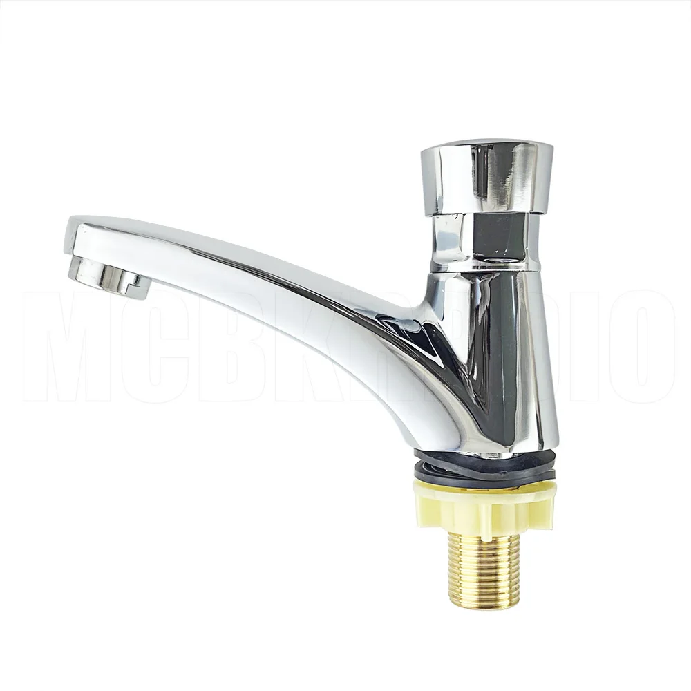 

MCBKRPDIO Bathroom zinc basin hand press type delay single cold faucet public toilet self-closing single cold faucet