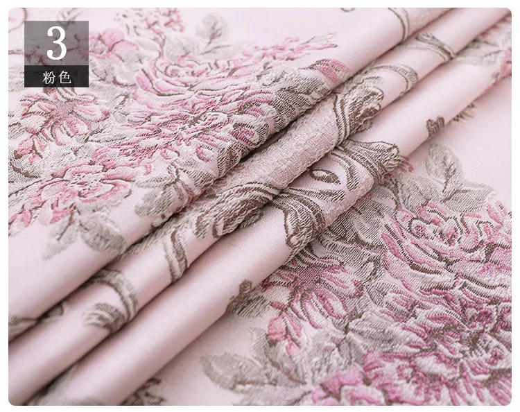 
heavy embroidery jacquard fabric for dress fashion palace style jacquard fabric 3D pattern jacquard fabric 