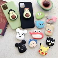 

wholesale new design silicone cute cartoon foldable flexible cell phone holder