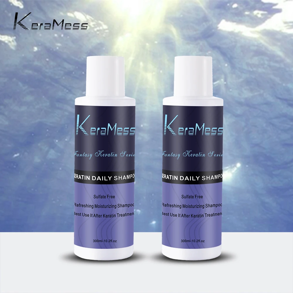 

KeraMess Repairing Damaged Hair Care Bio Keratin Treatment Sulfate Free Daily Shampoo, White