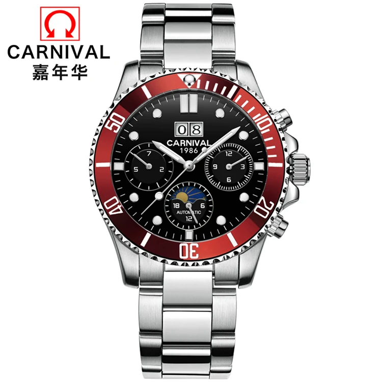 

CARNIVAL 8880GA Top Luxury Brand Mechanical Watches Men Sports Automatic Watches Sapphire Waterproof Men Watch Relogio Luminous