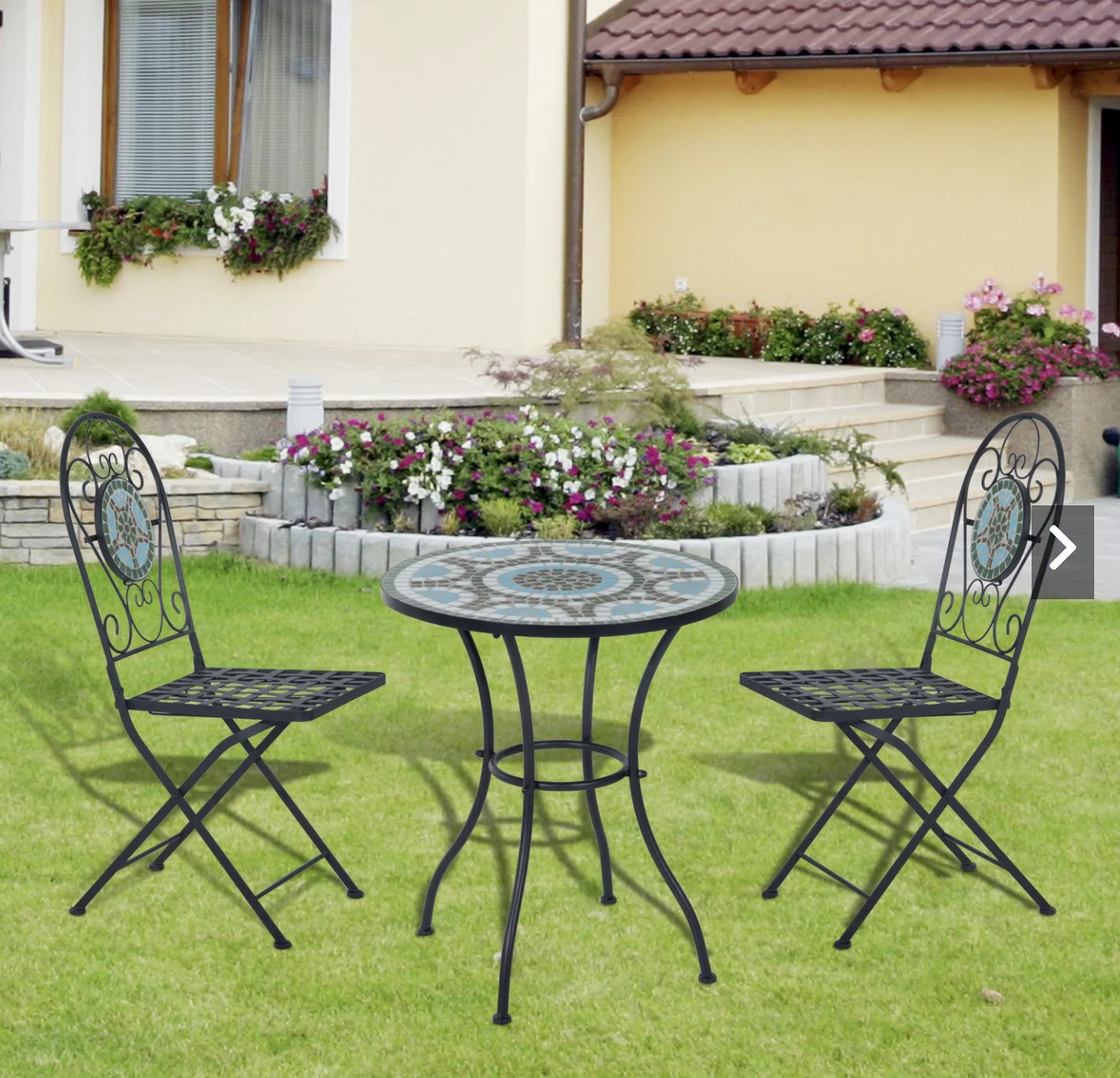 Großhandel runder metalltisch garten Kaufen Sie die besten runder