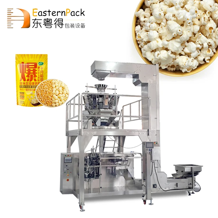 

Automatic doy bag candy packing machine with zipper coffee bean nuts doy pack weighing feeding pouch packaging machine